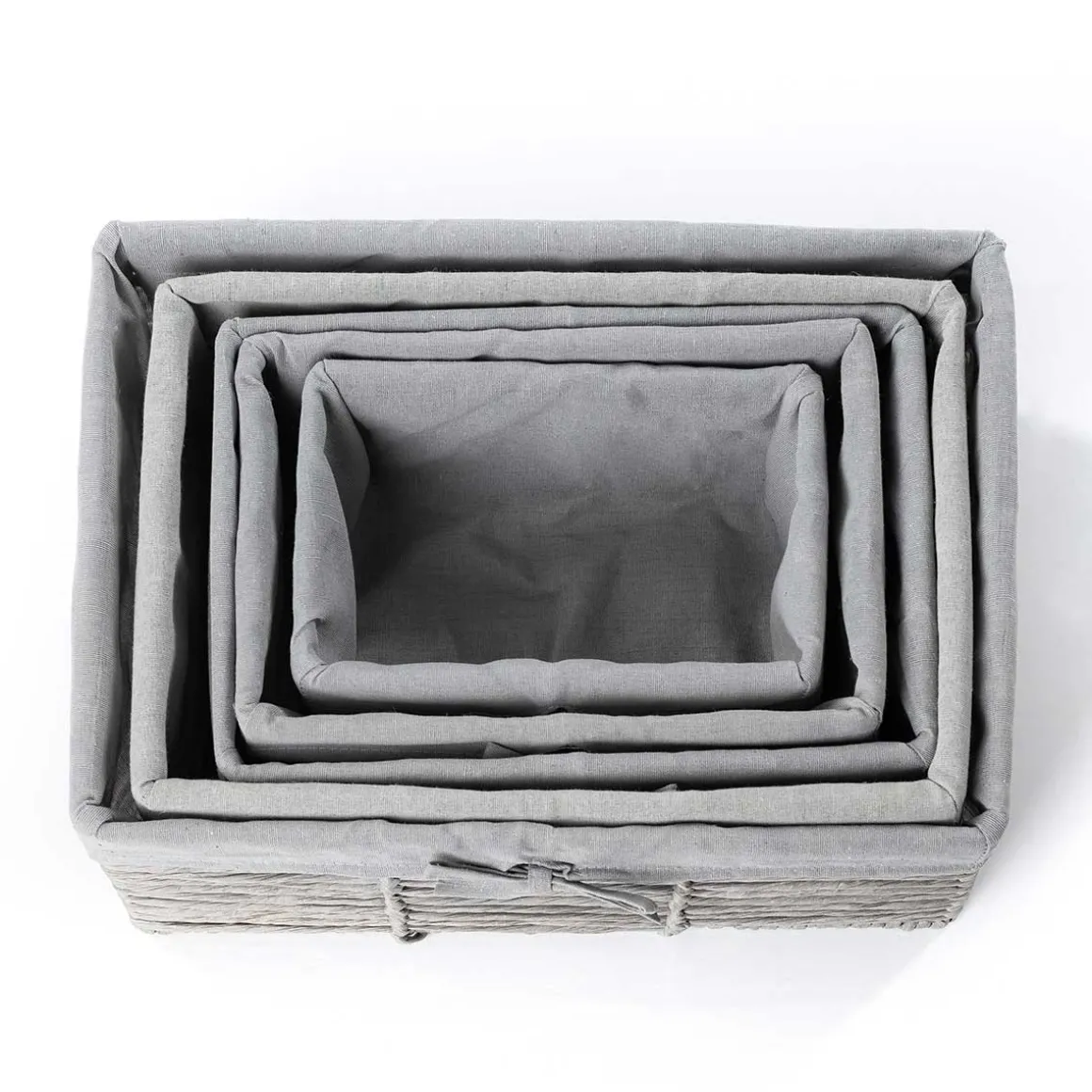 Cesta de baño gris 16x25cm