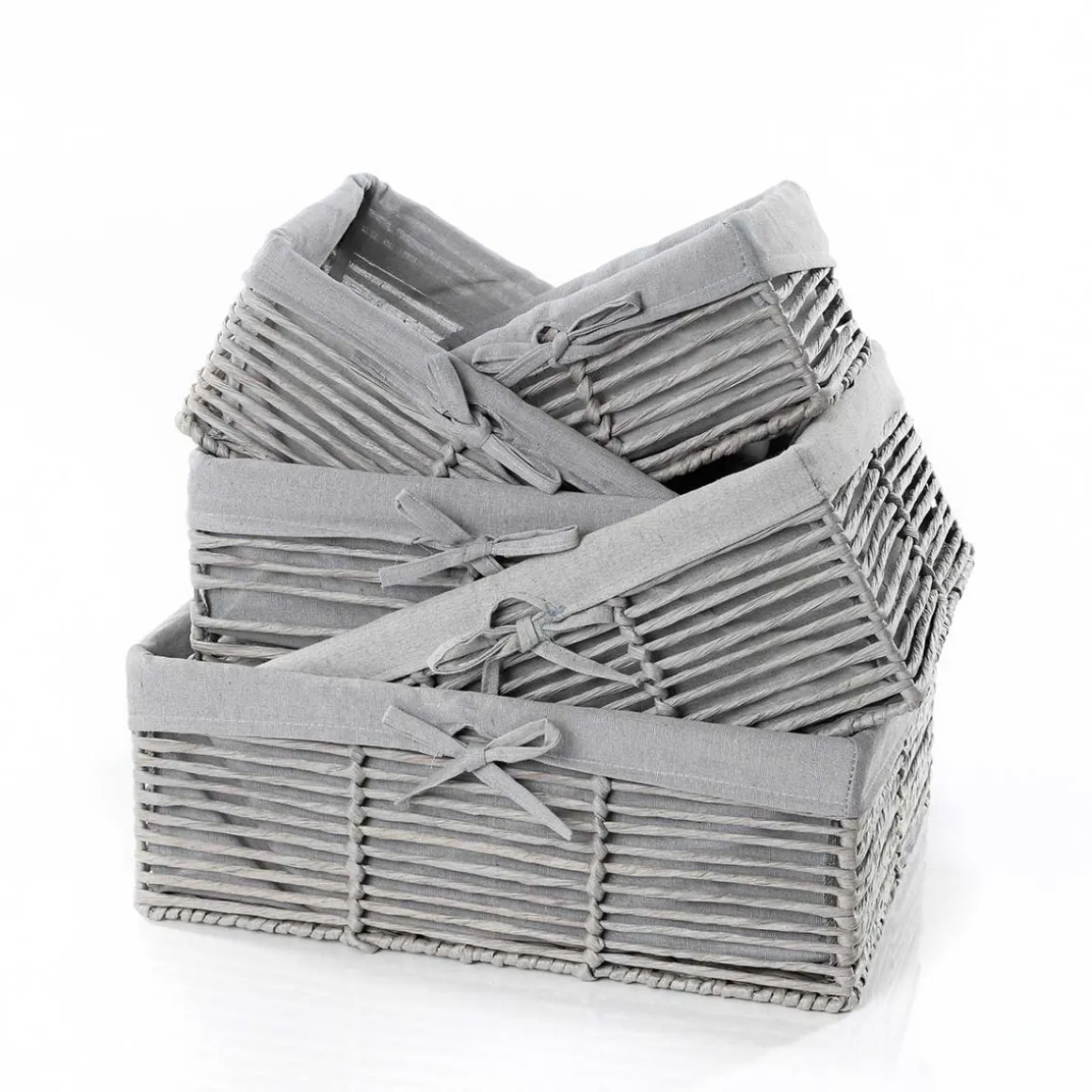 Cesta de baño gris 16x25cm