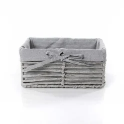 Cesta de baño gris 20.5x30cm
