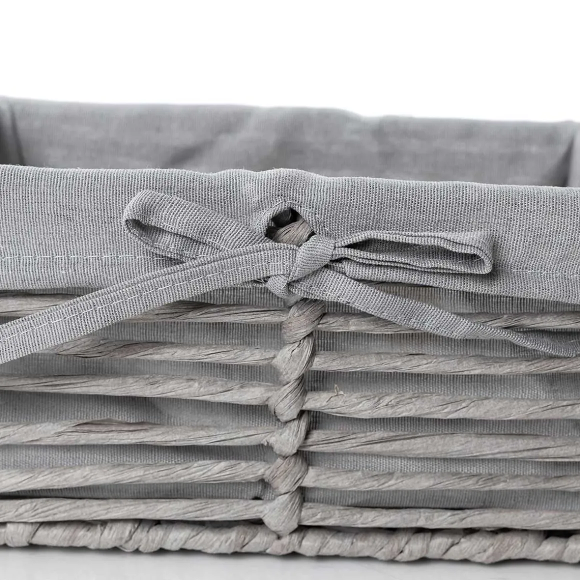 Cesta de baño gris 20.5x30cm