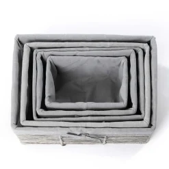 Cesta de baño gris 20.5x30cm