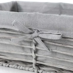 Cesta de baño gris 31x44cm
