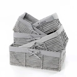 Cesta de baño gris 31x44cm