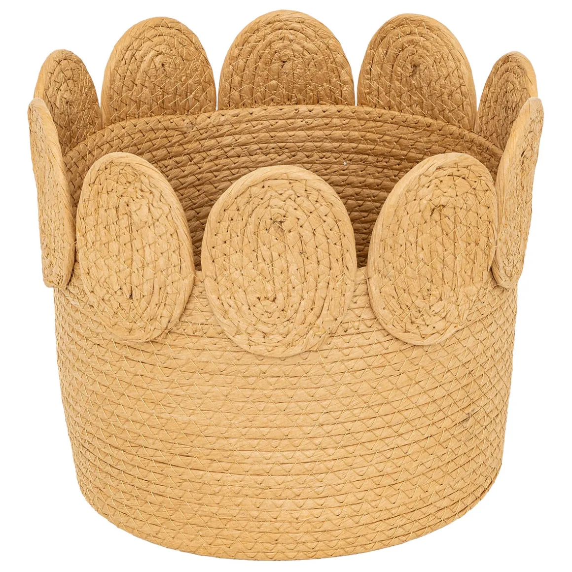 Cesta De Rafia Beige Inu 22cm