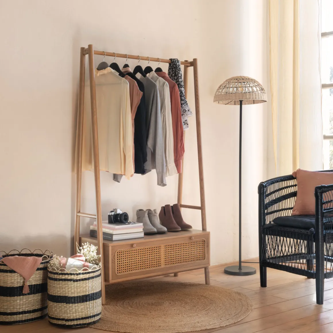 Cesta De Rafia Tam. 1/2 29.5x29.5x29.5Cm