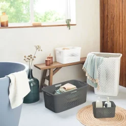 Cesta De Ropa Gris 40L