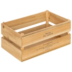 Cesta Lit Beige De Madera 22x35cm