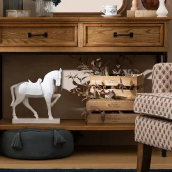 Cesta Lit Beige De Madera 22x35cm