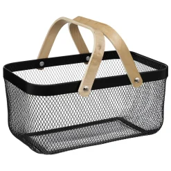 Cesta Mayaj Negro Rect. 40x26.5x18.5Cm