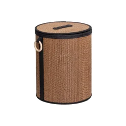 Cesta para colada con tapa y asa de madera 41cm