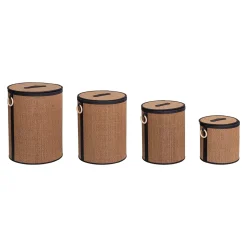 Cesta para colada con tapa y asa de madera 29cm