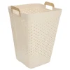 Cesta para ropa sucia CLAY blanca 74L