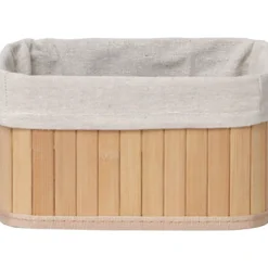 Cesta P/Baño De Bambú Tam.1-2/4 16x22x12