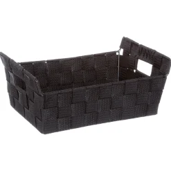 Cesta P/Baño Negra Con Asas 28x20.5x11.5