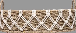 Cesta Redonda De Macramé 38.5x15.5Cm