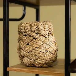 Cesta redonda de seagrass 20x22cm