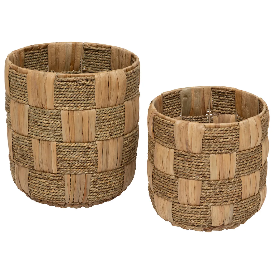 Cesta redonda NADI marrón de yute 30cm