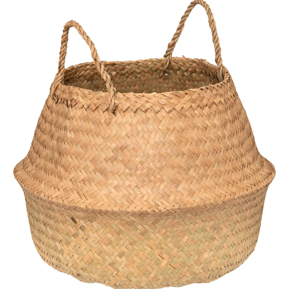 Cesta Seagrass Con Asas Natural 40x40Cm