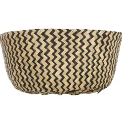 Cesta Seagrass Negra Con Asas 15x37Cm