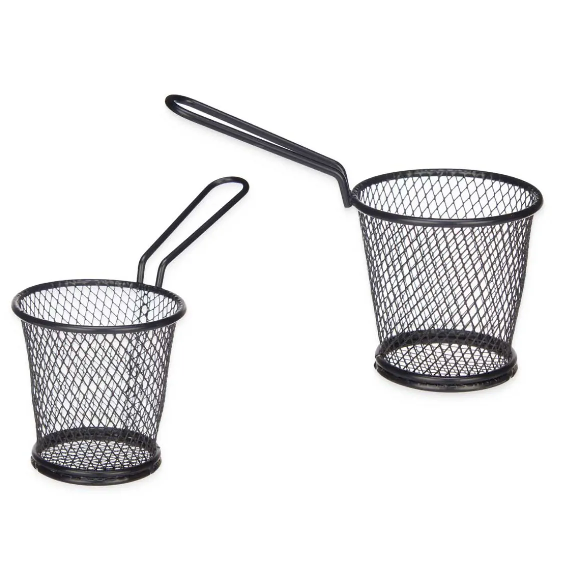 Cesta Servir Metálica Negra 8x16x11.5