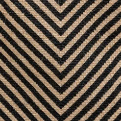 Cesta VALY zig-zag beige y negro de yute 32cm