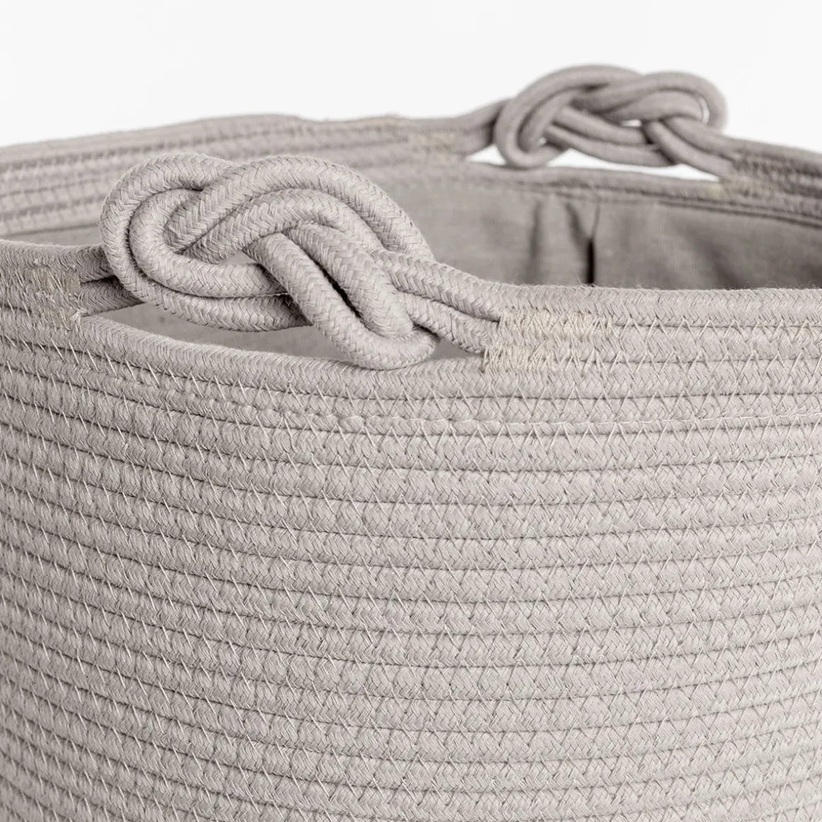 Cesta wc beige de algodón 37x50cm