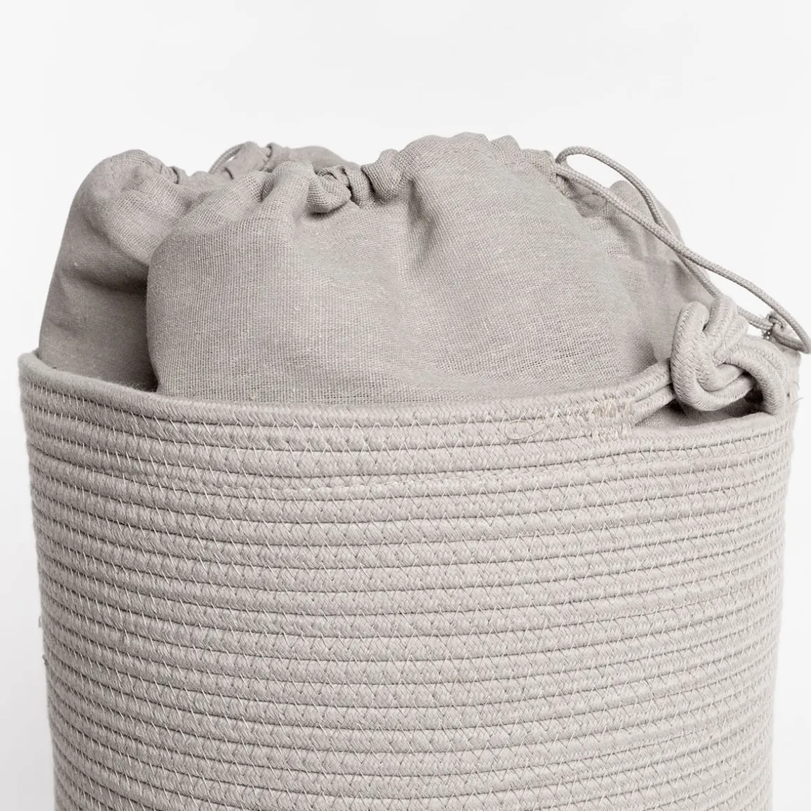 Cesta wc beige de algodón 37x50cm