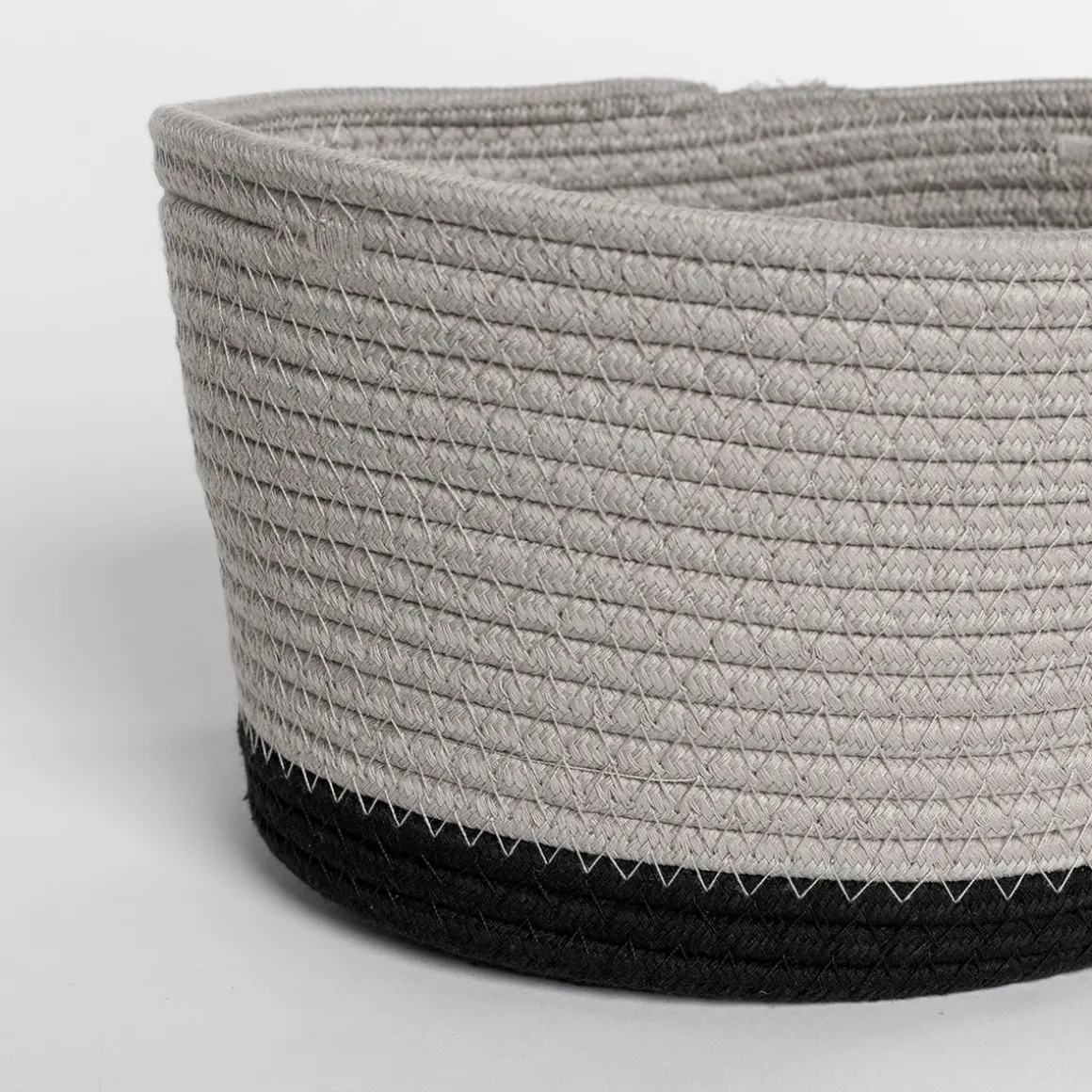 Cesta wc beige de algodón 25x20cm