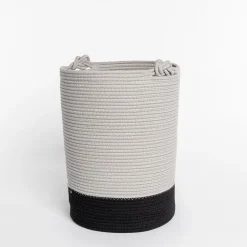 Cesta wc beige de algodón 33X45cm