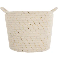 Cesto Algodón Lurex Niños 19x14Cm