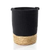 Cesto baño negro y natural 50cm