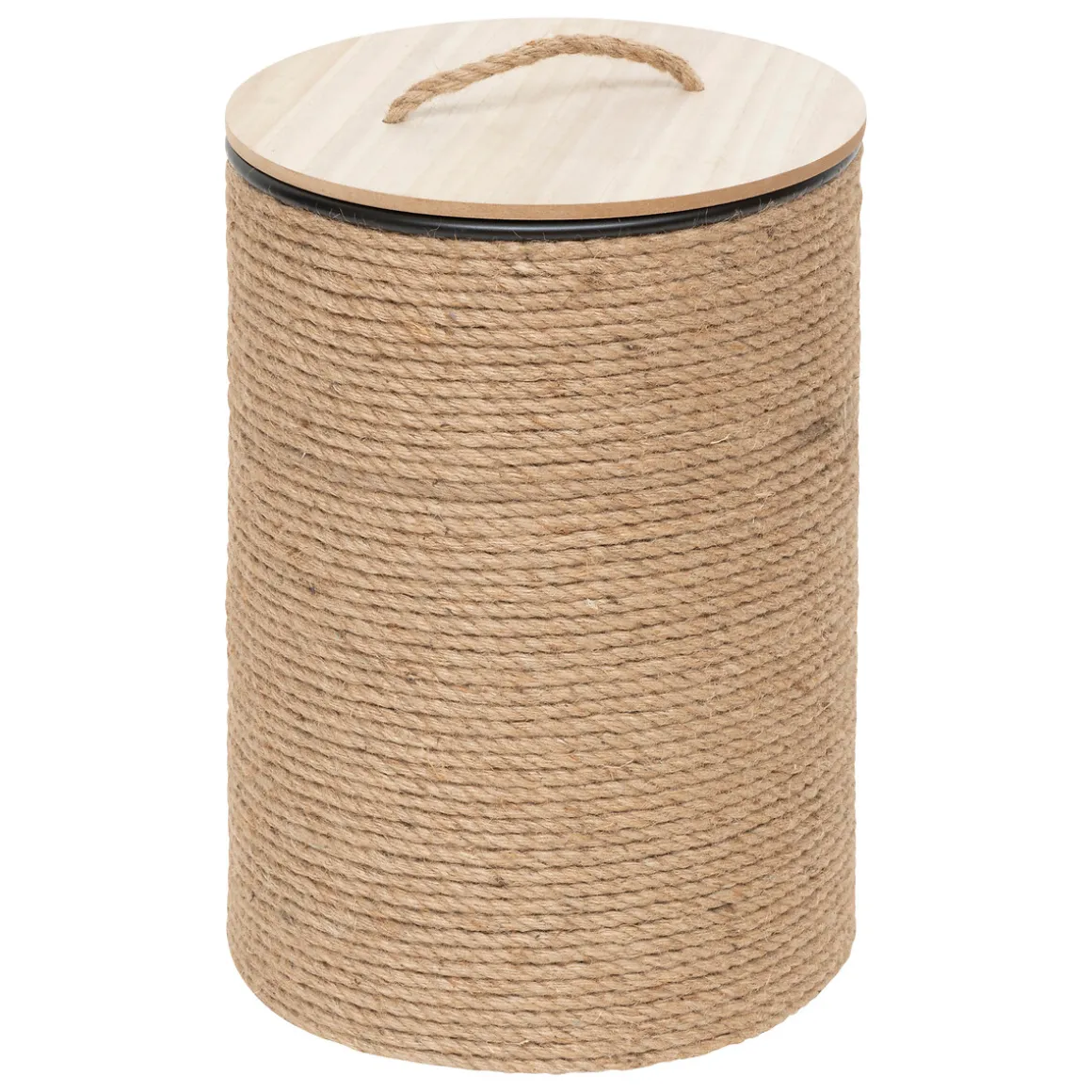 Cesto con tapa beige 43x30cm