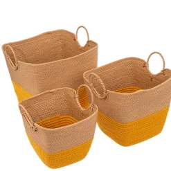Cesto De Almacenaje Baño Solar Ocre