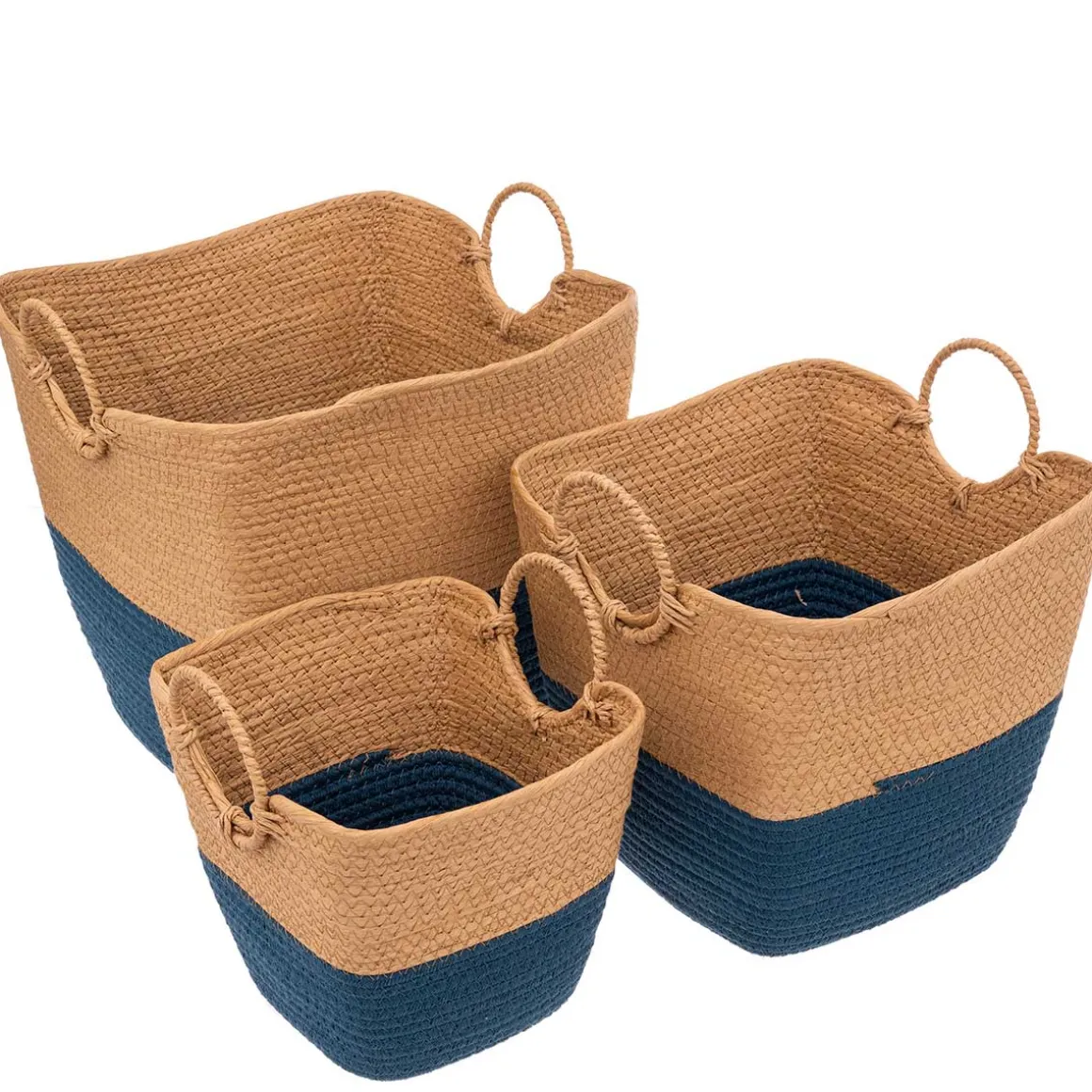 Cesto De Almacenaje Baño Solar Azul Petróleo