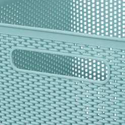 Cesto De Almacenaje De Crochet Azul 19L