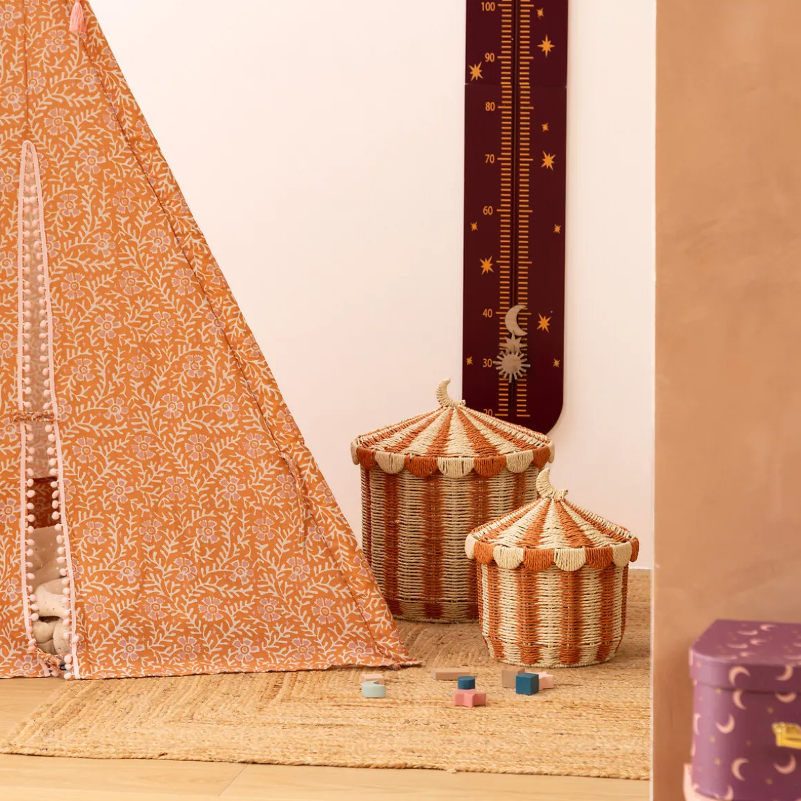 Cesto de almacenaje NOMADE con tapa 37.5cm