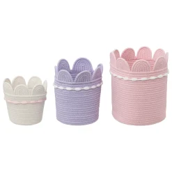 Cesto De Almacenaje Sirena Violeta 26x22cm