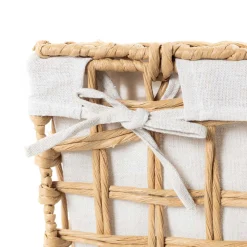 Cesto de baño natural y lino 56cm