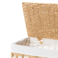 Cesto de baño natural y lino 56cm