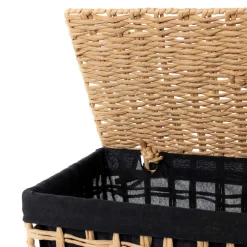 Cesto de baño negra y beige 56cm