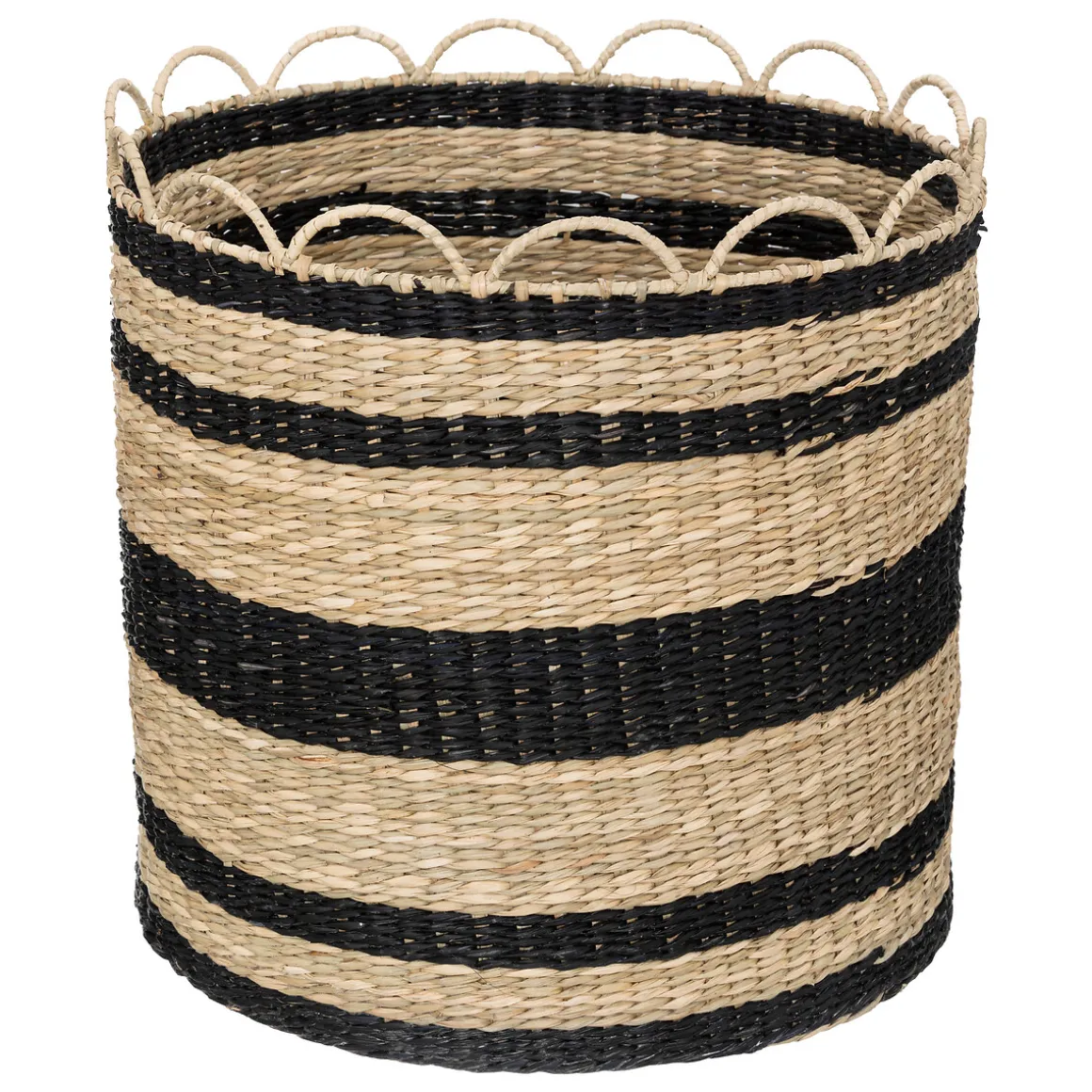 Cesto De Rafia Beige 35x35x35Cm