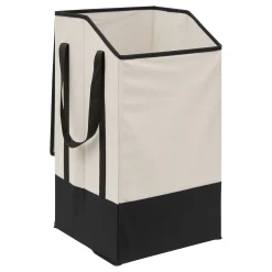 Cesto de ropa beige 45L