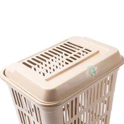 Cesto De Ropa Land Marrón Claro Con Tapa