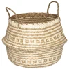 Cesto Decorativo Con Asas Beige 35x30Cm