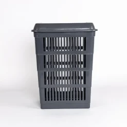 Cesto para colada con tapa gris 40L