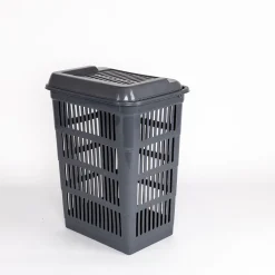 Cesto para colada con tapa gris 40L