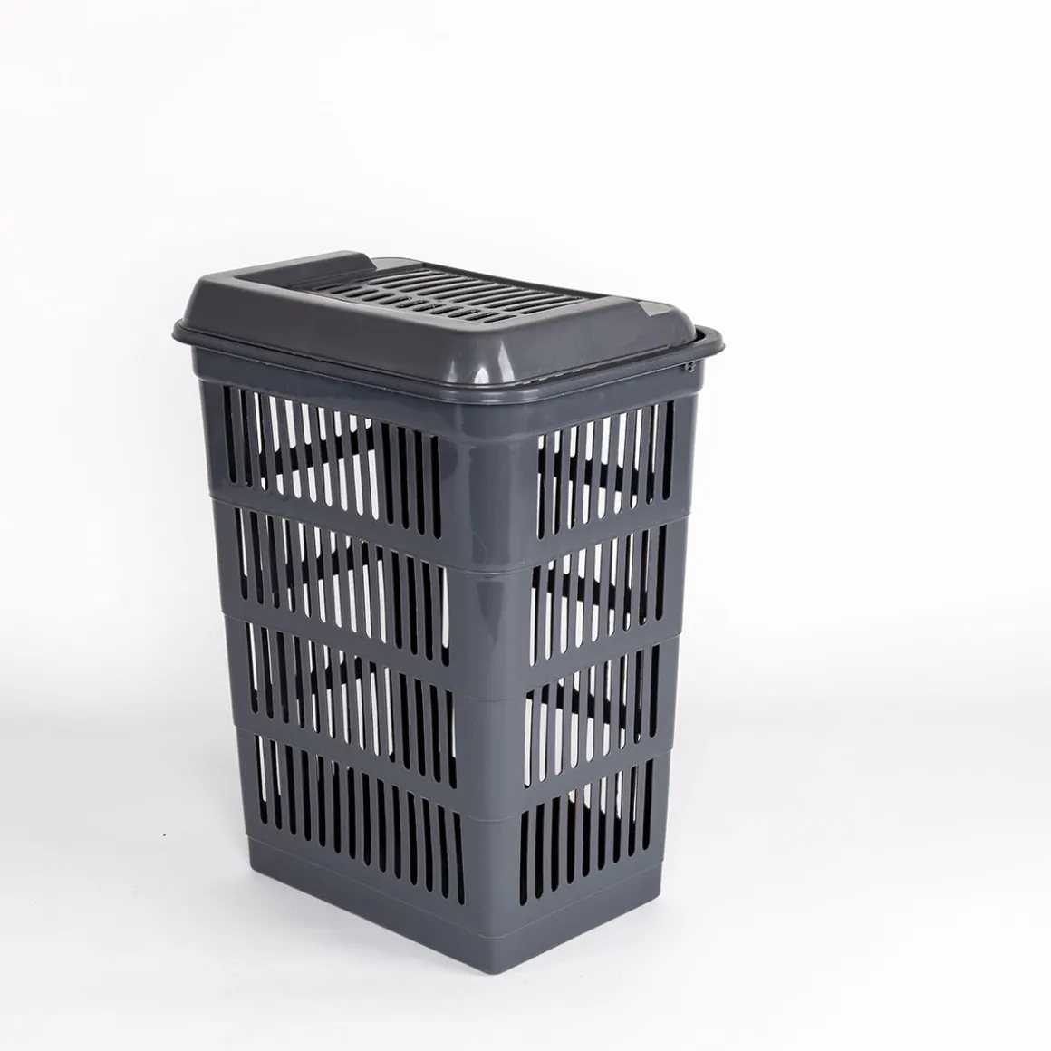 Cesto para colada con tapa gris 40L