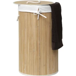 Cesto para colada redondo natural bambú