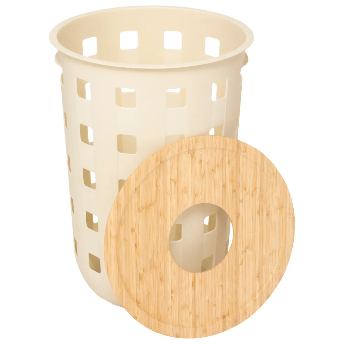 Cesto para ropa sucia HARMONY beige 60L