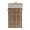 Cesto P/Baño De Bambú Forrada C/Tela